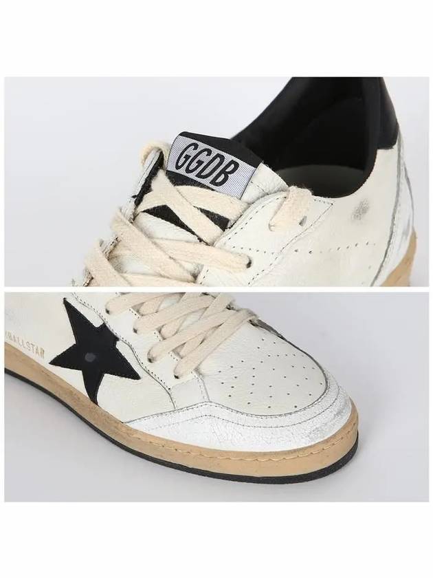 Ball Star Leather Heel Tab Low Sneakers White Black - GOLDEN GOOSE - BALAAN 6