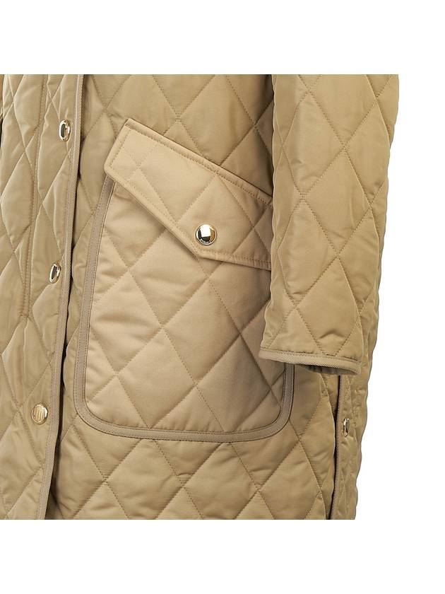 Diamond Quilted Hoodie Padding Archive Beige - BURBERRY - BALAAN 8