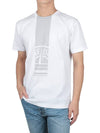 Logo Print Cotton Short Sleeve T-Shirt White - STONE ISLAND - BALAAN 3