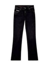 High Rise Bootcut Jeans Black - DIESEL - BALAAN 2