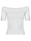 Off Shoulder Short Sleeve T-Shirt White - ALEXANDER MCQUEEN - BALAAN 2