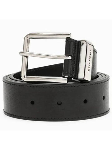 Square Buckle Leather Belt Black - GIVENCHY - BALAAN 1