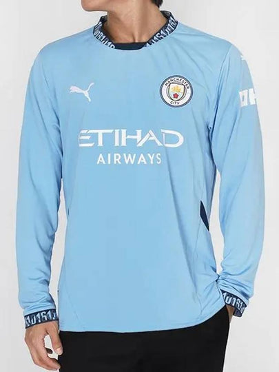 Genuine Manchester City 2024 25 Home LS Jersey Long Sleeve 775076 01 - PUMA - BALAAN 2