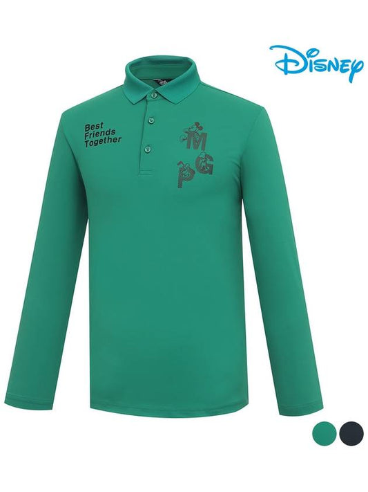 Character Printing Long Sleeve Collar T-Shirt DO1MTS009 - DISNEY GOLF - BALAAN 1