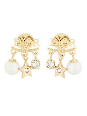 Revolution Logo Star Pearl Earrings Gold - DIOR - BALAAN 1