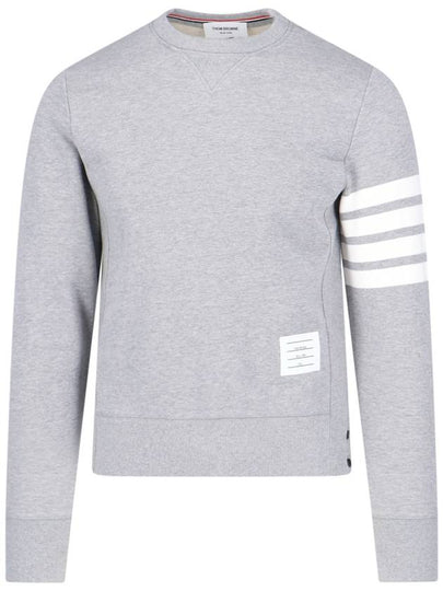 4 Bar Loopback Jersey Sweatshirt Light Grey - THOM BROWNE - BALAAN 2