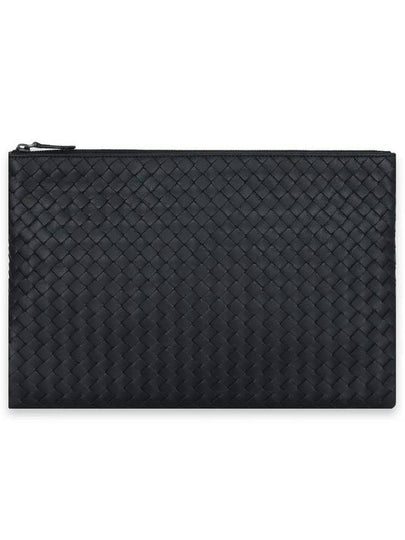 Intrecciato Clutch Bag Black - BOTTEGA VENETA - BALAAN 2