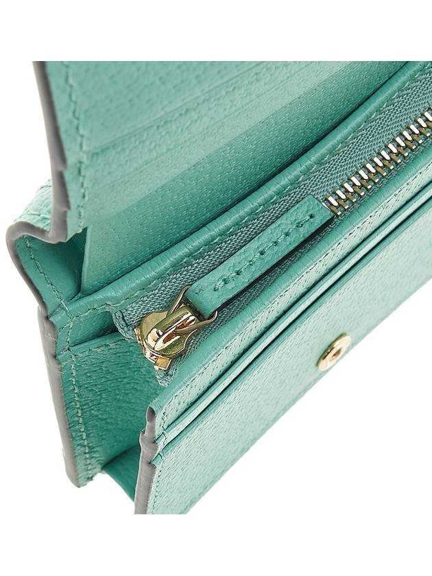 GUCCI Women's Ophidia Jumbo GG Card Wallet Green 523155 UKMBG 9549 - GUCCI - BALAAN