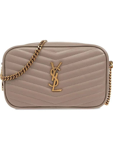 Lou Small Leather Cross Bag Grey - SAINT LAURENT - BALAAN 1