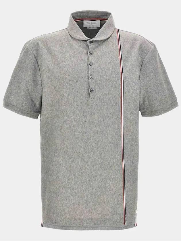 RWB Stripe Polo Shirt Grey - THOM BROWNE - BALAAN 2