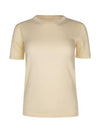 Angera Crewneck Cotton Short Sleeve T-Shirt Daikon - LORO PIANA - BALAAN 1