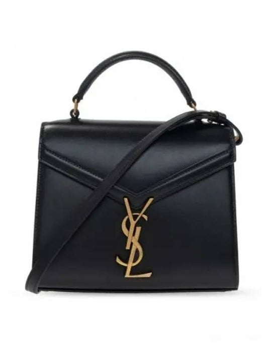 Box Cassandre Mini Top Leather Tote Bag Black - SAINT LAURENT - BALAAN 2