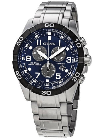 Citizen Brycen Perpetual Chronograph Blue Dial Men's Watch BL5558-58L - CITIZEN - BALAAN 1