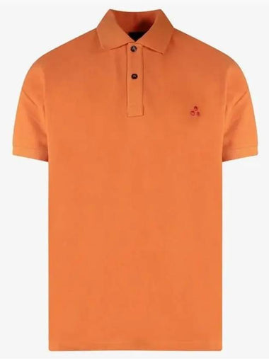 ZENO T collar short sleeve tshirt orange - PEUTEREY - BALAAN 1