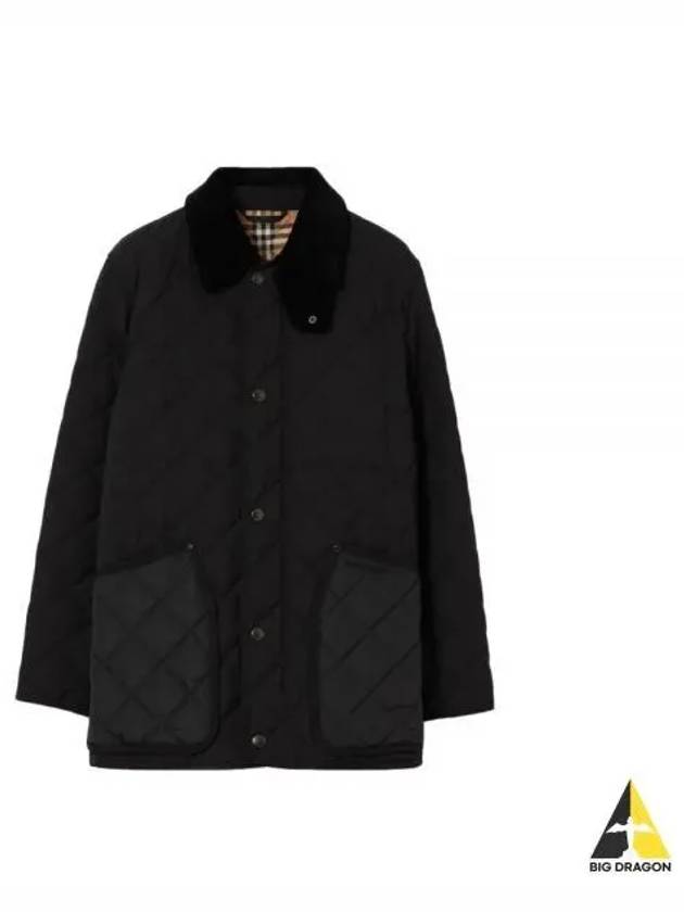 Quilted Thermoregulated Barn Jacket Black - BURBERRY - BALAAN 2