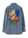 Men's Swaying Flower Denim Long Sleeve Shirt Blue - WOOYOUNGMI - BALAAN 7