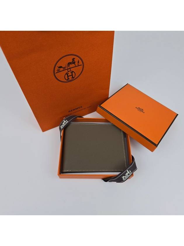 Citizen Twill Compact Card Wallet Brown - HERMES - BALAAN 5