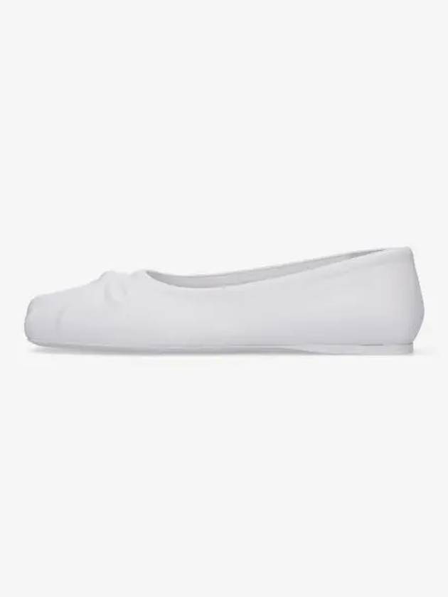 Bow Embossed Leather Ballerina White - MARNI - BALAAN 2