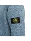 Loose Fit Crew Neck Wool Knit Top Blue - STONE ISLAND - BALAAN 9