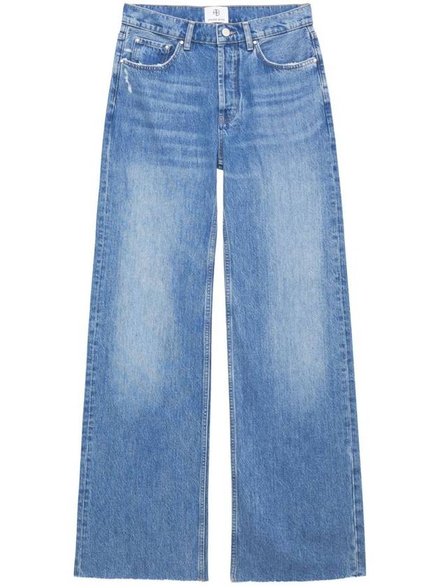 Hugh logo-patch wide-leg jeans - ANINE BING - BALAAN 1