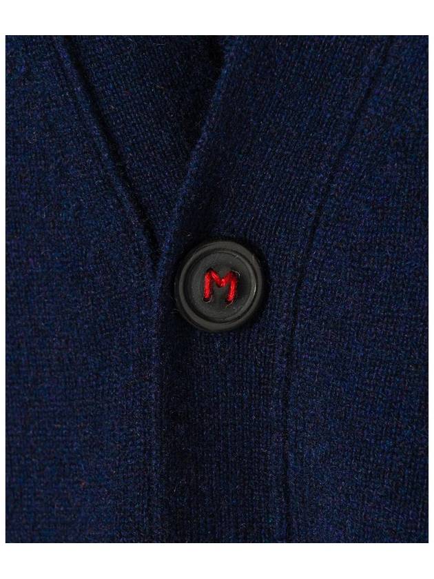 Cashmere Back Stitch Cardigan Navy - MAISON MARGIELA - BALAAN 4