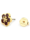 Kira flower stud earrings burgundy - TORY BURCH - BALAAN 5