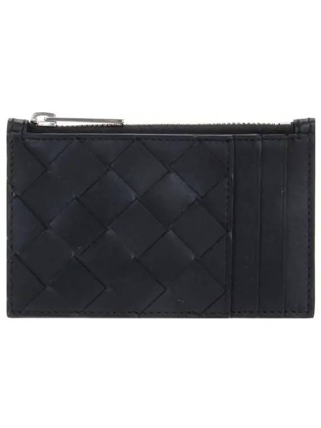 Intrecciato Zipped Card Case Black - BOTTEGA VENETA - BALAAN 2