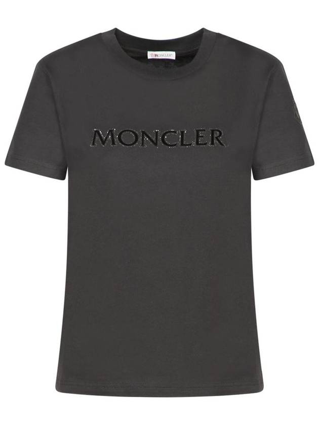 Logo short sleeve t shirt black - MONCLER - BALAAN 1