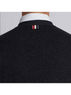 Men's Diagonal Classic Cashmere Cardigan Dark Grey - THOM BROWNE - BALAAN 5