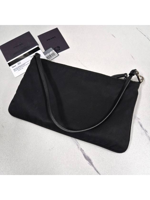 Triangular logo nylon women s mini shoulder bag black INI545 - PRADA - BALAAN 4