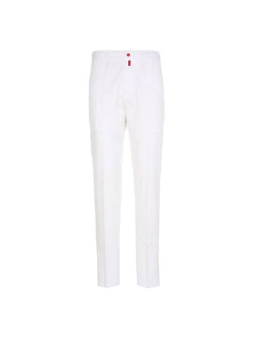 UPLAC K06S9901 WHITE Drawstring Light Cotton White Pants - KITON - BALAAN 1