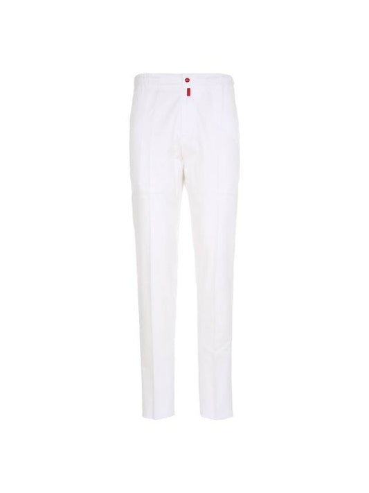 UPLAC K06S9901 WHITE Drawstring Light Cotton White Pants - KITON - BALAAN 1