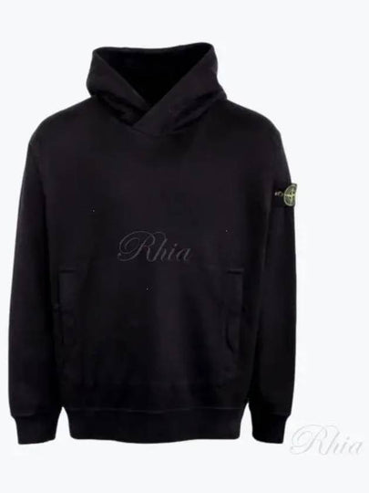 Wappen Patch Cotton Hoodie Black - STONE ISLAND - BALAAN 2