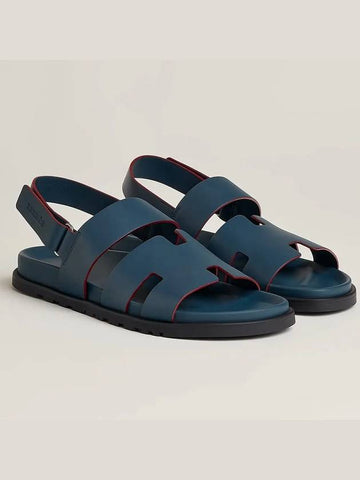 Genius Strap Sandals Blue Celeste Bordeaux - HERMES - BALAAN 1