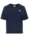 Speedy Fox Patch Comfort Short Sleeve T Shirt Navy - MAISON KITSUNE - BALAAN 2