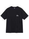 Logo Basic Short Sleeve T-Shirt Black - STUSSY - BALAAN 3