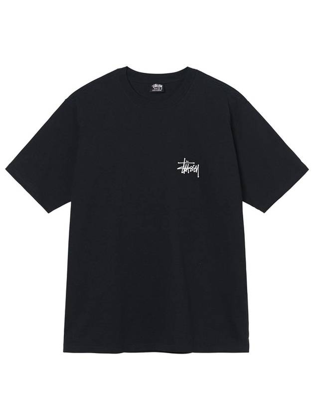 Logo Basic Short Sleeve T-Shirt Black - STUSSY - BALAAN 3