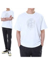 Men's Logo Print Crew Neck Short Sleeve T-Shirt White - STONE ISLAND - BALAAN 2