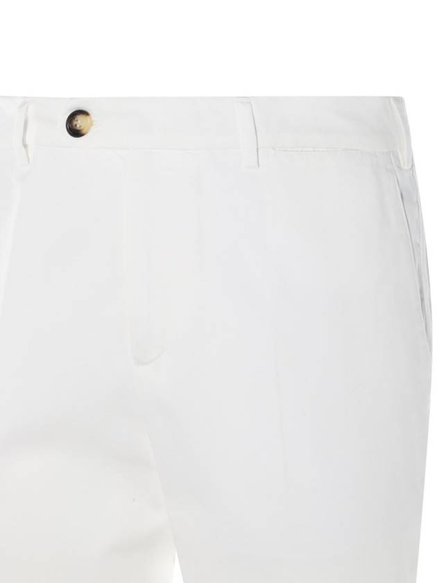 Cotton Chino Straight Pants White - BRUNELLO CUCINELLI - BALAAN 6