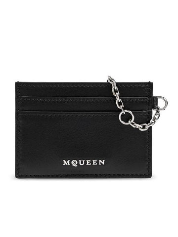 Sling Logo Plaque Card Holder Black - ALEXANDER MCQUEEN - BALAAN 1