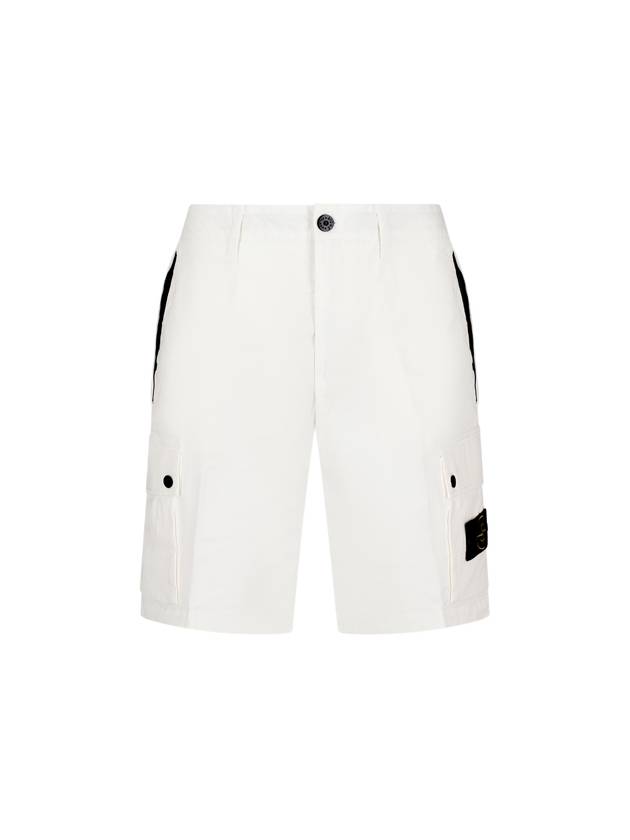 Wappen Cargo Bermuda Shorts White - STONE ISLAND - BALAAN 2