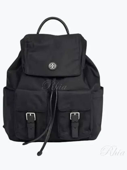 Virginia Flap Nylon Backpack Black - TORY BURCH - BALAAN 2