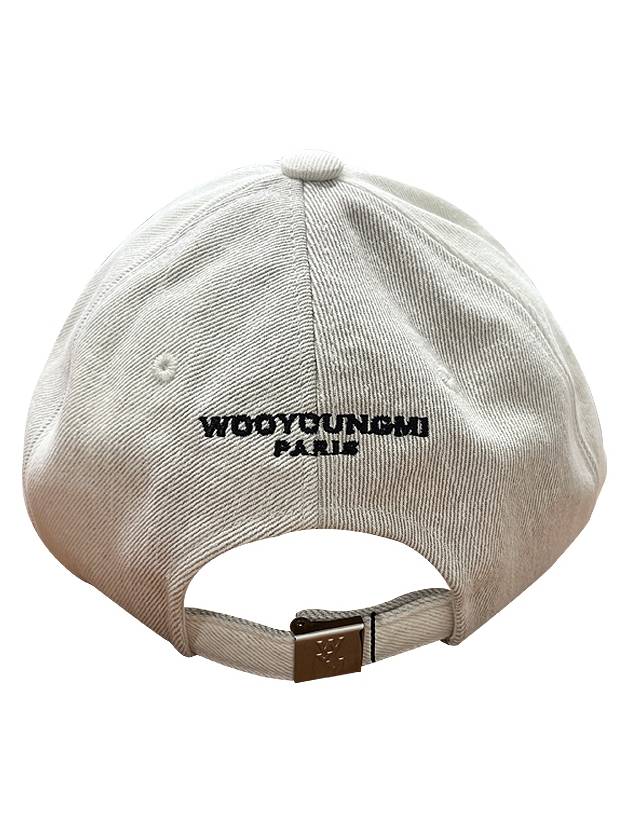 W233AC51856I WYM Patch Denim Ball Cap Ivory Hat TJ - WOOYOUNGMI - BALAAN 5