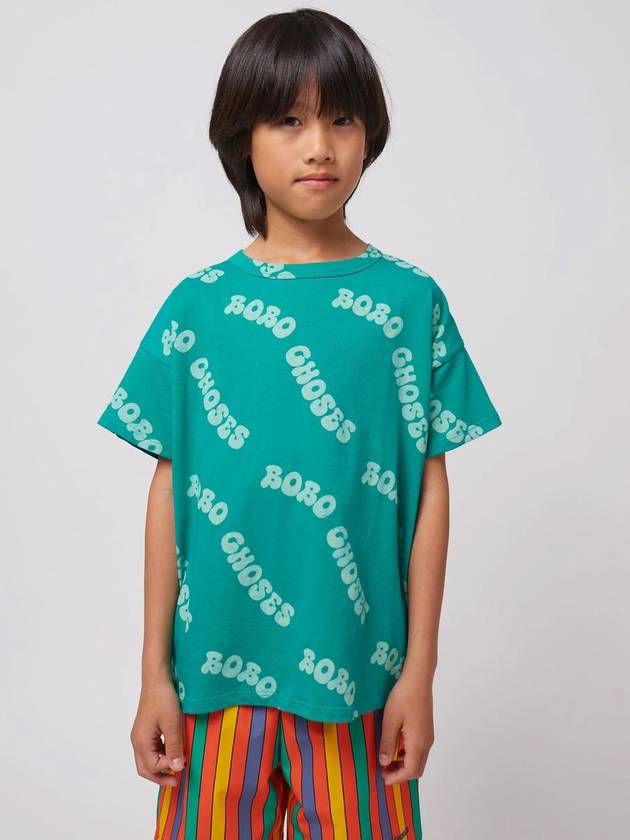 Children s Short Sleeve T Shirt Wavy Bobo Choses all over B125AC005 - BOBO CHOSES - BALAAN 3