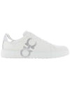 NUMBER Double Gancini Sneakers White 0747634 - SALVATORE FERRAGAMO - BALAAN 1