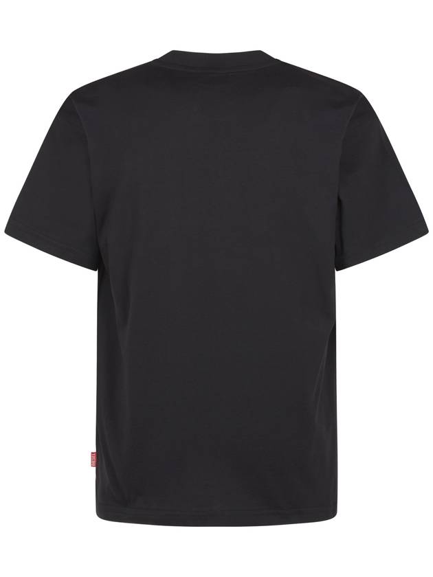 Logo Plaque Short Sleeve T-Shirt Black - DIESEL - BALAAN 3