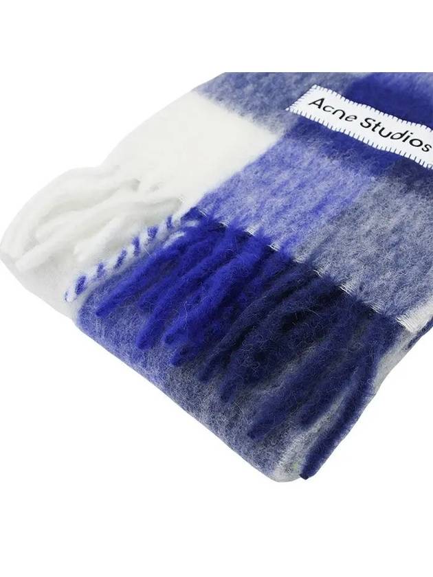 Check Mohair Muffler Royal Blue - ACNE STUDIOS - BALAAN 6