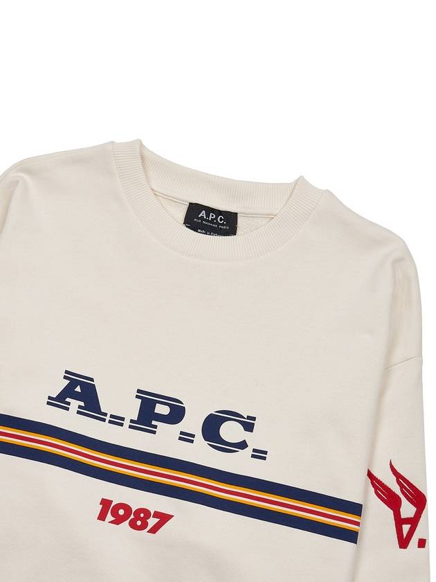 Adam Logo Print Sweatshirt Ecru - A.P.C. - BALAAN 4