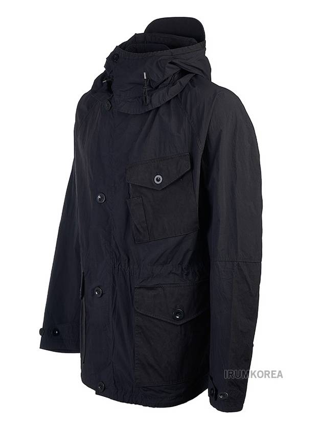 Mid-Layer Hooded Jacket Black - TEN C - BALAAN 3