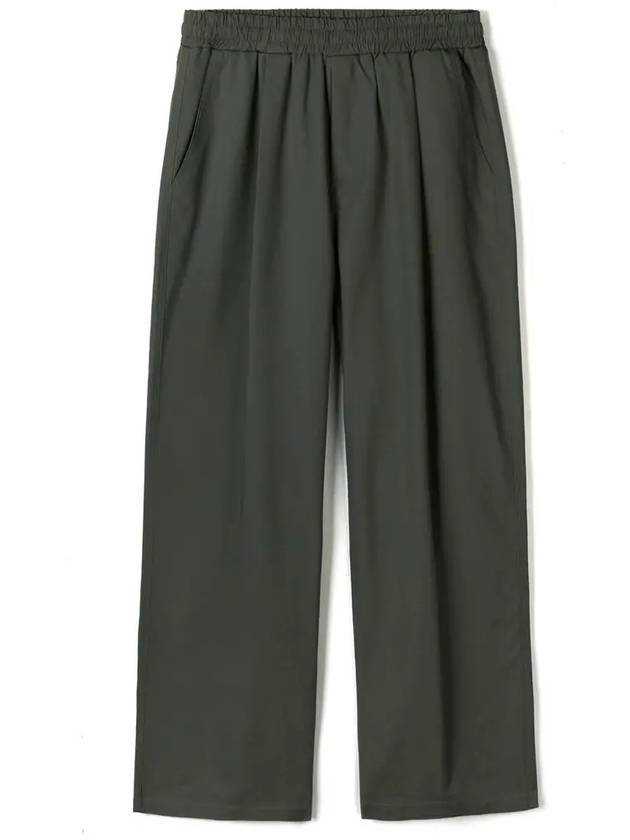 One Tuck Linen Wide Pants Deep Green - INDUST - BALAAN 1